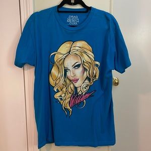 Drag Queen Willam blue mens short sleeve tee large